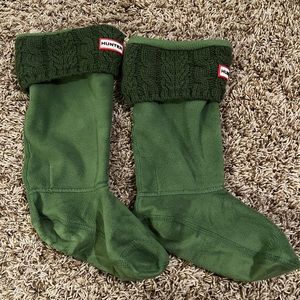 Hunter boot sock- green